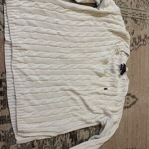 Ralph Lauren Cream Pima Cotton Sweater